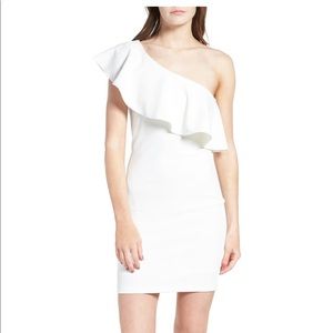 Love, Nicole Lee Ruffle One-Shoulder Dress